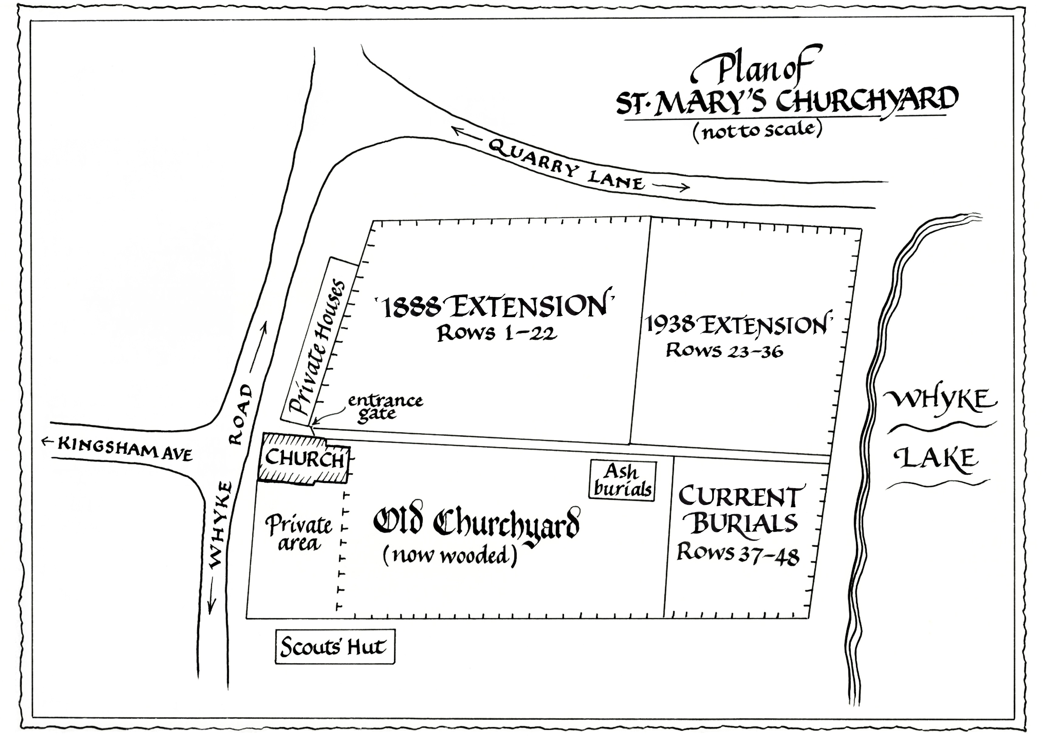Sketch of St Mary's Churchyard